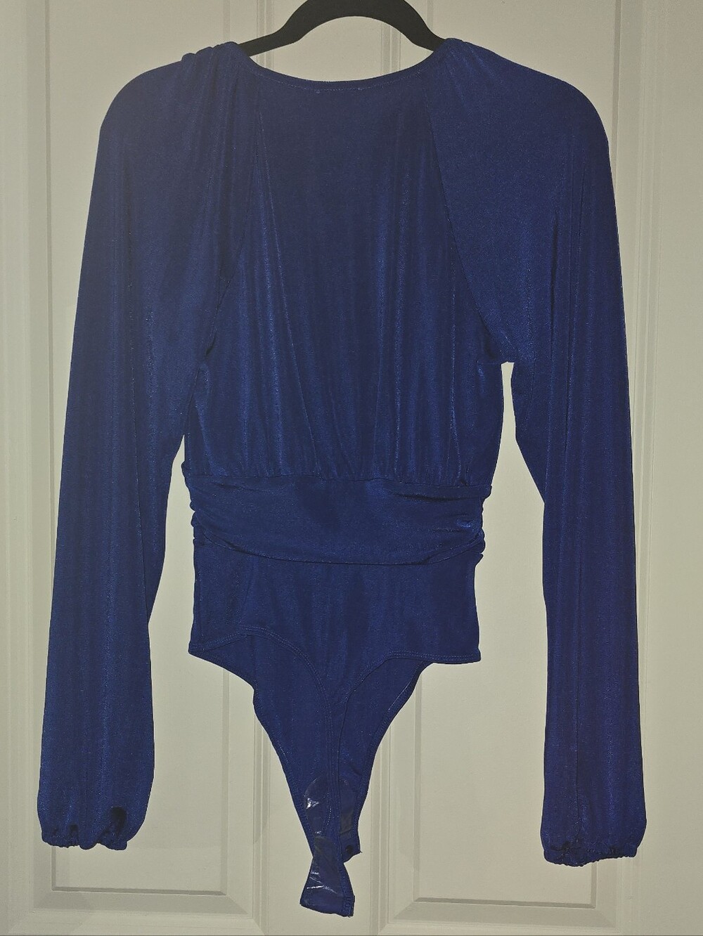 NWT FP Royal Blue Long Sleeve V-Neck Bodysuit - Picture 3 of 3